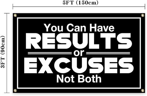 Generic You Can Have Results Or Excuses Not Both Tapestry 3X5 FT Fitness Motivational For College Dorm Room Gym Office Decor Man Cave Wall in Saudi Arabia