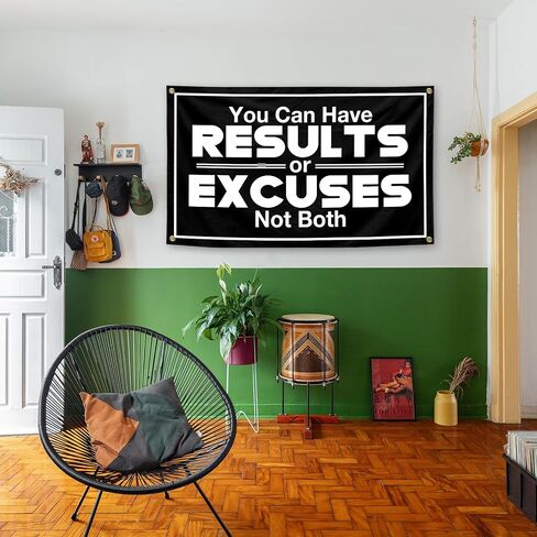 Generic You Can Have Results Or Excuses Not Both Tapestry 3X5 FT Fitness Motivational For College Dorm Room Gym Office Decor Man Cave Wall in Saudi Arabia