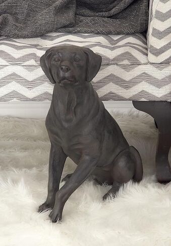 Deco 79 Polystone Dog Decorative Sculpture Home Decor Statue, Accent Figurine 14" x 9" x 20", Brown in Kuwait