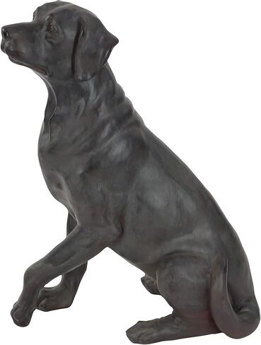 Deco 79 Polystone Dog Decorative Sculpture Home Decor Statue, Accent Figurine 14" x 9" x 20", Brown in Kuwait