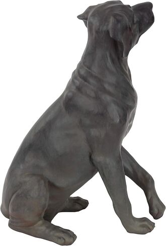 Deco 79 Polystone Dog Decorative Sculpture Home Decor Statue, Accent Figurine 14" x 9" x 20", Brown in Kuwait