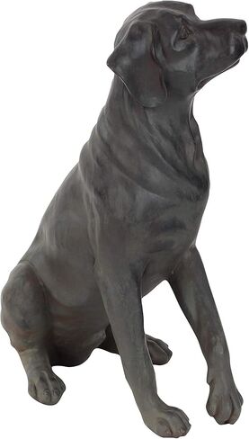 Deco 79 Polystone Dog Decorative Sculpture Home Decor Statue, Accent Figurine 14" x 9" x 20", Brown in Kuwait