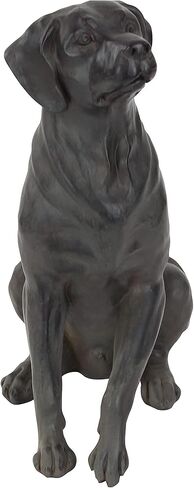Deco 79 Polystone Dog Decorative Sculpture Home Decor Statue, Accent Figurine 14" x 9" x 20", Brown in Kuwait