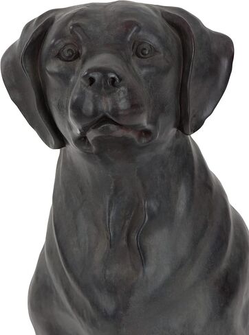 Deco 79 Polystone Dog Decorative Sculpture Home Decor Statue, Accent Figurine 14" x 9" x 20", Brown in Kuwait