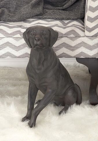 Deco 79 Polystone Dog Decorative Sculpture Home Decor Statue, Accent Figurine 14" x 9" x 20", Brown in Kuwait