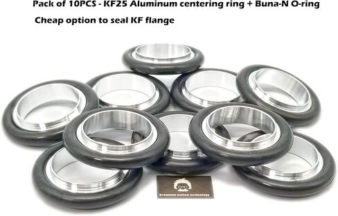 مجموعة حلقات مركزية bmotiontech لشفة ISO-KF KF16 / KF25 / KF40 / KF50 < حلقة مركزية من الألومنيوم، حلقة NBR Buna-N O > (10 قطع، KF25) in Kuwait