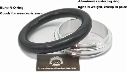 مجموعة حلقات مركزية bmotiontech لشفة ISO-KF KF16 / KF25 / KF40 / KF50 < حلقة مركزية من الألومنيوم، حلقة NBR Buna-N O > (10 قطع، KF25) in Kuwait