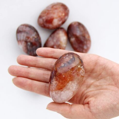 Natural Polished Palm Pocket Stone Agate Crystal Quartz Meditation Therapy Reiki Gemstone in Saudi Arabia