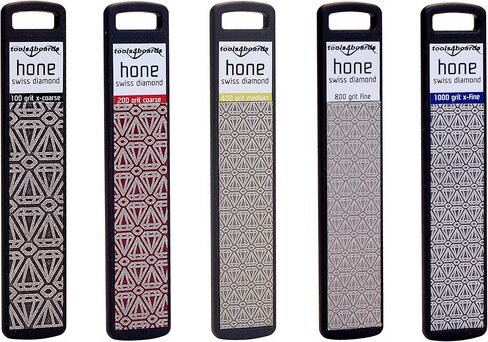 Hone FIVER مجموعة حجر الماس السويسري للتزلج والتزحلق على الجليد، أسود، 120 مم in Kuwait