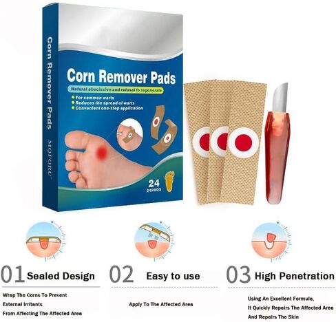 Corn Remover,Corn Removers for Feet Extra Strength,24 Pack Removes Corns Fast (24pcs) in Saudi Arabia