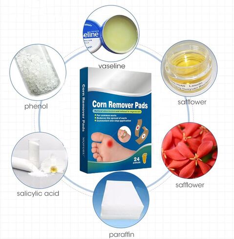 Corn Remover,Corn Removers for Feet Extra Strength,24 Pack Removes Corns Fast (24pcs) in Saudi Arabia