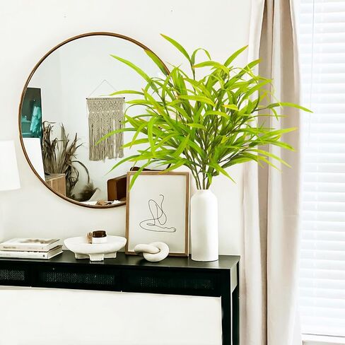 6pcs Artificial Eucalyptus Leaves Grass Stems 27.5" Artificial Spring Greenery Stems Plants Fake Eucalyptus Plant Branches for Flower Arrangement Bouquets Floral Vase Wedding Decor in Saudi Arabia