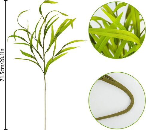 6pcs Artificial Eucalyptus Leaves Grass Stems 27.5" Artificial Spring Greenery Stems Plants Fake Eucalyptus Plant Branches for Flower Arrangement Bouquets Floral Vase Wedding Decor in Saudi Arabia