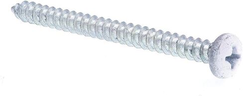 Prime-Line 9154965 Sheet Metal Screws, Self-Tapping, Pan Head, Phillips Drive, #8 X 2 in, Zinc Plated Steel With White Head (25 Pack) in Saudi Arabia