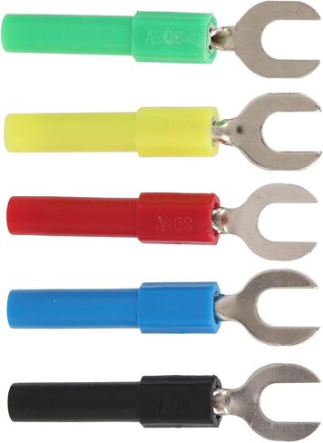 10pcs Fork Spade Wire Connectors PVC Brass Y Type Plug Terminal U Type Banana Plug Adapter for Electronic Industrial Equipment in Saudi Arabia
