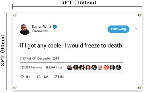 3X5 Feet Rapper West If i Got Any Cooler Tapestry For College Dorm Living Room Party Decorations in Saudi Arabia