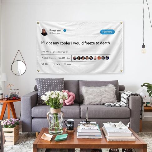 3X5 Feet Rapper West If i Got Any Cooler Tapestry For College Dorm Living Room Party Decorations in Saudi Arabia