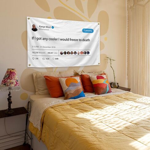3X5 Feet Rapper West If i Got Any Cooler Tapestry For College Dorm Living Room Party Decorations in Saudi Arabia