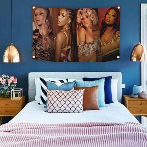 كاردي مغني الراب B نسيج المغني العلم ديكور للتعليق على الحائط نسيج الصيف لغرفة النوم غرفة المعيشة النوم 3x5 قدم in Kuwait