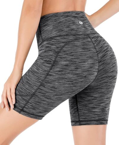 IUGA Biker Shorts Women 6" Workout Shorts Women with Pockets High Waisted Yoga Running Gym Spandex Compression Shorts in Saudi Arabia