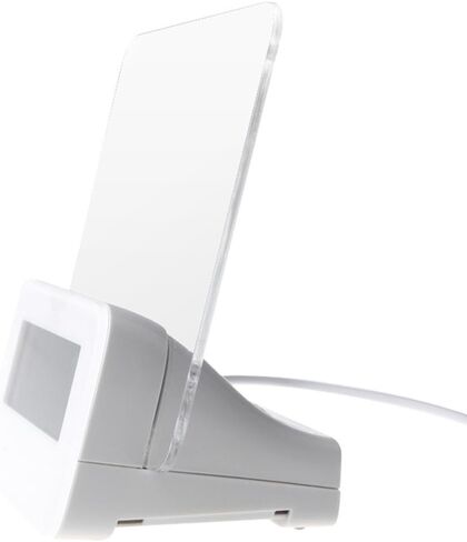 ساعة منبه رقمية، لوحة رسائل فلورسنت LED مضيئة، تقويم LCD مع 4 منافذ شحن USB، إضاءة ليلية تعمل بالبطارية (أزرق 1) in Saudi Arabia