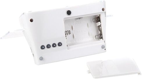 ساعة منبه رقمية، لوحة رسائل فلورسنت LED مضيئة، تقويم LCD مع 4 منافذ شحن USB، إضاءة ليلية تعمل بالبطارية (أزرق 1) in Saudi Arabia