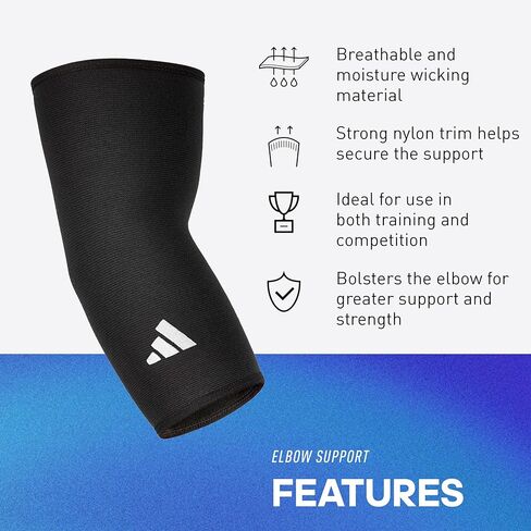 adidas Elbow Support Sleeve - Seamless and Smooth Elbow Support for Training, Competitions, and General Fitness - Ergonomic Design, Nylon Trim - Durable & Breathable in Saudi Arabia