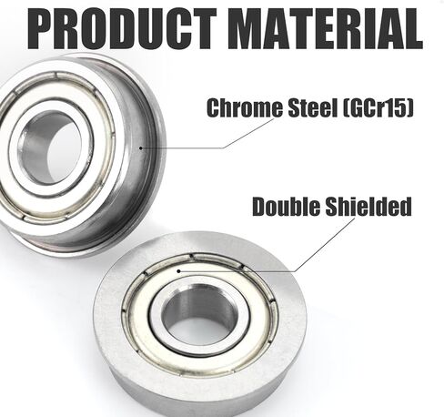 XIKE F692ZZ Flanged Ball Bearings 2x6x3mm，Double Metal Shield and Pre-Lubricated, Chrome Steel Deep Groove Ball Bearings-10 Pcs. in Saudi Arabia