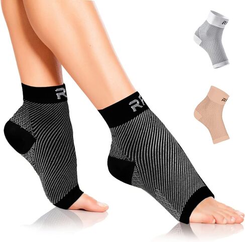 Plantar Fasciitis Compression Socks | Foot & Ankle Brace for Women & Men | Toeless Ankle Compression Sleeve for Ankle Support, Plantar Fasciitis, Night Splint, Arch & Achilles Tendonitis Relief in Saudi Arabia