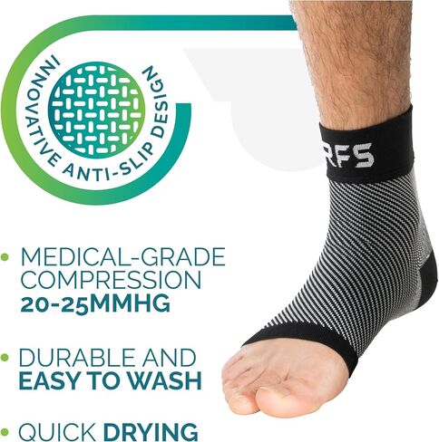 Plantar Fasciitis Compression Socks | Foot & Ankle Brace for Women & Men | Toeless Ankle Compression Sleeve for Ankle Support, Plantar Fasciitis, Night Splint, Arch & Achilles Tendonitis Relief in Saudi Arabia