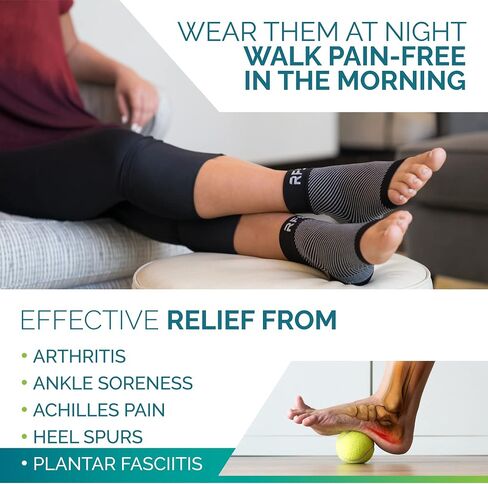 Plantar Fasciitis Compression Socks | Foot & Ankle Brace for Women & Men | Toeless Ankle Compression Sleeve for Ankle Support, Plantar Fasciitis, Night Splint, Arch & Achilles Tendonitis Relief in Saudi Arabia
