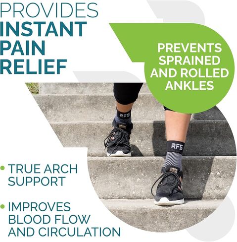 Plantar Fasciitis Compression Socks | Foot & Ankle Brace for Women & Men | Toeless Ankle Compression Sleeve for Ankle Support, Plantar Fasciitis, Night Splint, Arch & Achilles Tendonitis Relief in Saudi Arabia
