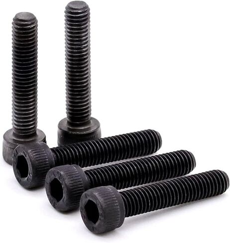 Glvaner M6-1.0mm x 25mm طول الخيط المقبس غطاء الرأس مسامير 30 قطعة الصف 12.9 سبائك الصلب الأسود أكسيد النهاية الخارجية 18-8 تغطية الموضوع الكامل in Saudi Arabia