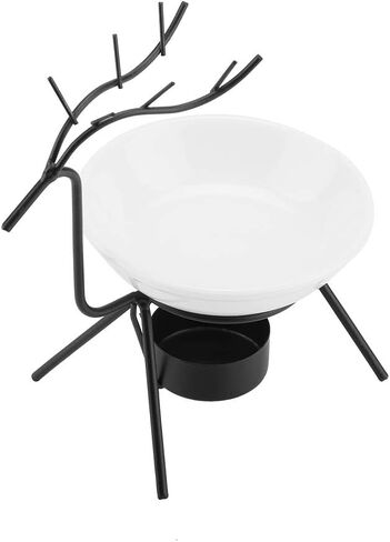 Yinuoday Candle Holder Oil Burner, Ceramic Tealight Oil Diffuser Deer Shape Iron Essential Oil Aroma Burner Candle Holder Home Decoration in Kuwait