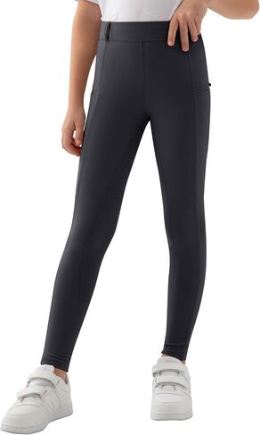 MoFiz Girls Horse Riding Pants Summer Full Seat Silicone Kids Equestrian Breeches Youth Schooling Tights Zipper Pockets in Saudi Arabia