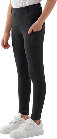 MoFiz Girls Horse Riding Pants Summer Full Seat Silicone Kids Equestrian Breeches Youth Schooling Tights Zipper Pockets in Saudi Arabia
