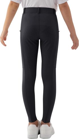 MoFiz Girls Horse Riding Pants Summer Full Seat Silicone Kids Equestrian Breeches Youth Schooling Tights Zipper Pockets in Saudi Arabia