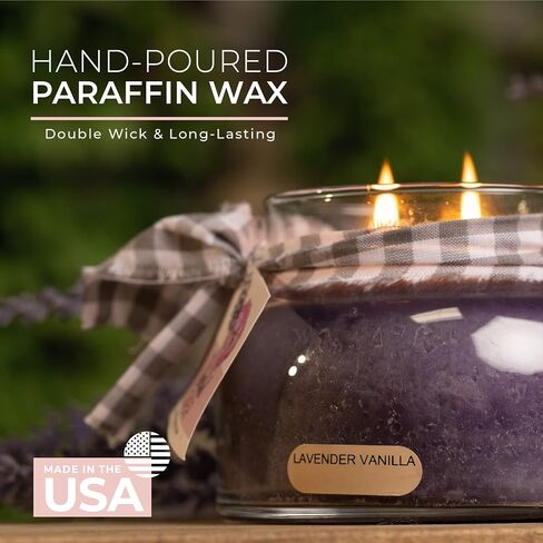 A Cheerful Giver — Lavender Vanilla - 34oz Papa Scented Candle Jar with Lid - Keepers of the Light - 155 Hours of Burn Time, Gift Candle, Violet in Saudi Arabia