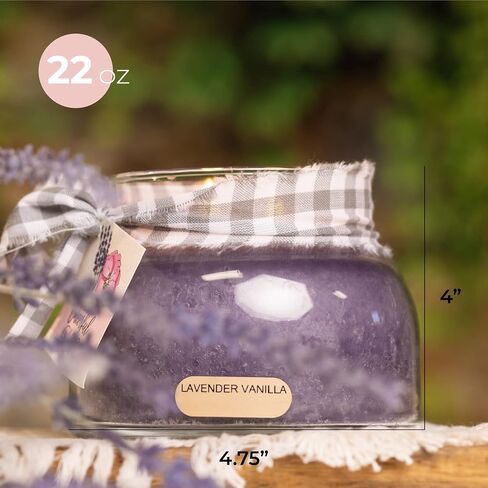 A Cheerful Giver — Lavender Vanilla - 34oz Papa Scented Candle Jar with Lid - Keepers of the Light - 155 Hours of Burn Time, Gift Candle, Violet in Saudi Arabia