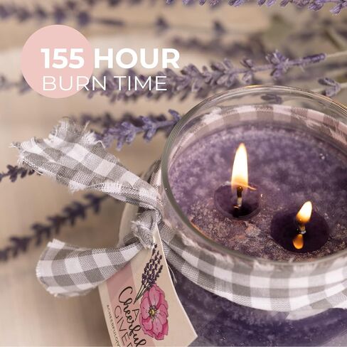 A Cheerful Giver — Lavender Vanilla - 34oz Papa Scented Candle Jar with Lid - Keepers of the Light - 155 Hours of Burn Time, Gift Candle, Violet in Saudi Arabia