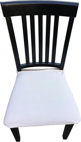 Waterproof Dining Chair Cover Protector - Pack 2 - Perfect for Pets, Kids, Elderly, Restaurants, Party - Machine Washable, Snugly Fit, Removable, Clean The Mess Easily (Beige) in Saudi Arabia