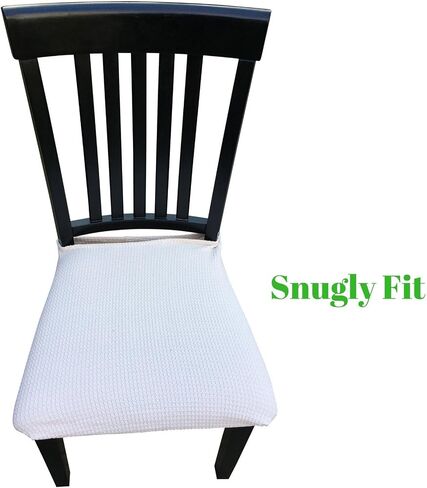 Waterproof Dining Chair Cover Protector - Pack 2 - Perfect for Pets, Kids, Elderly, Restaurants, Party - Machine Washable, Snugly Fit, Removable, Clean The Mess Easily (Beige) in Saudi Arabia
