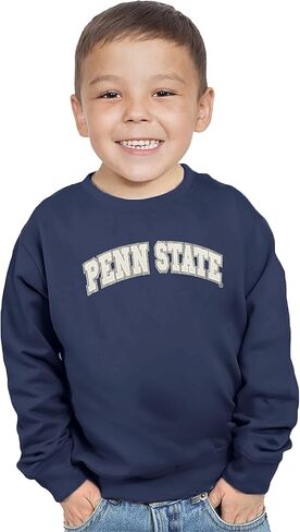 سويت شيرت Little King NCAA للأطفال الصغار للأولاد والبنات بياقة دائرية مع حروف من نسيج قطني طويل - ألوان الفريق 2T 3T 4T in Saudi Arabia