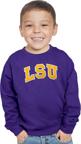 سويت شيرت Little King NCAA للأطفال الصغار للأولاد والبنات بياقة دائرية مع حروف من نسيج قطني طويل - ألوان الفريق 2T 3T 4T in Saudi Arabia