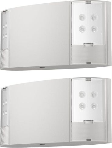 Sunco Lighting 1 Pack مصابيح الطوارئ، مصابيح الطوارئ LED التجارية لانقطاع التيار الكهربائي، بطارية احتياطية (180 دقيقة)، حامل على الحائط، سلك صلب، 120-277 فولت تيار متردد، مجموعة إضاءة خروج مقاومة للحريق. in Kuwait