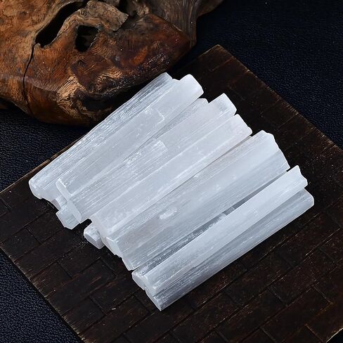 14PC Large Selenite Crystal Sticks -4In Raw Rough Selenite Crystals Bulk for Healing Reiki and Meditation Protection Wiccan Altar Supplies Selenite Stone in Saudi Arabia