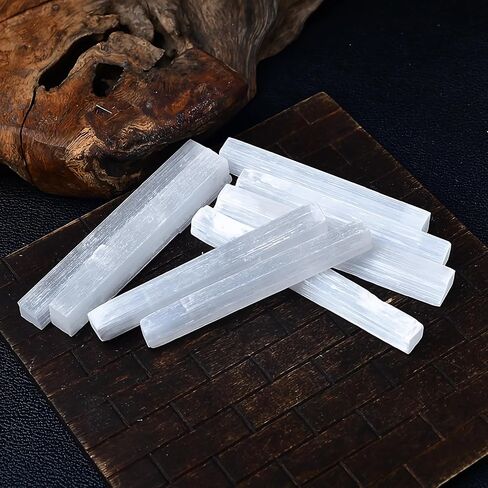14PC Large Selenite Crystal Sticks -4In Raw Rough Selenite Crystals Bulk for Healing Reiki and Meditation Protection Wiccan Altar Supplies Selenite Stone in Saudi Arabia
