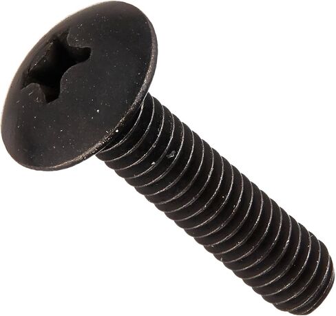 Small Parts 0812MPT188B 18-8 Stainless Steel Truss Head Machine Screw, Black Oxide Finish, Meets ASME B18.6.3, #2 Phillips, #8-32 Thread Size, 3/4" Length, Fully Threaded, Imported (Pack of 25) in Saudi Arabia