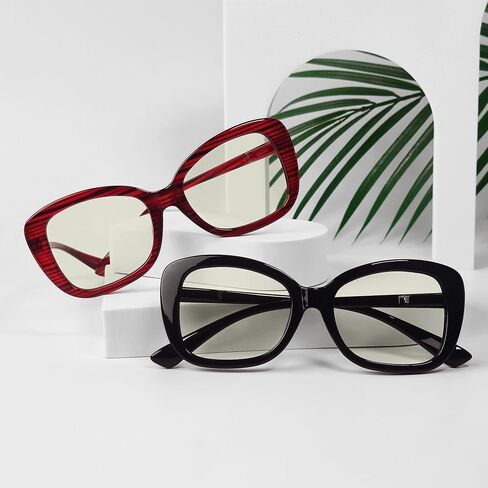Eyekepper Computer Glasses for Women Oversize Reading Glasses Blue Light Blocking - Black +1.00 in Saudi Arabia