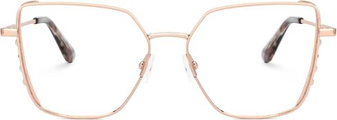 نظارات Zeelool المعدنية لحجب الضوء الأزرق، إطار نظارة مربع للنساء UV400 مضاد لإجهاد العين والوهج ZJGM468946 in Saudi Arabia